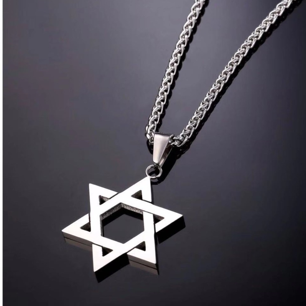 New stainless steel Star of David necklace
